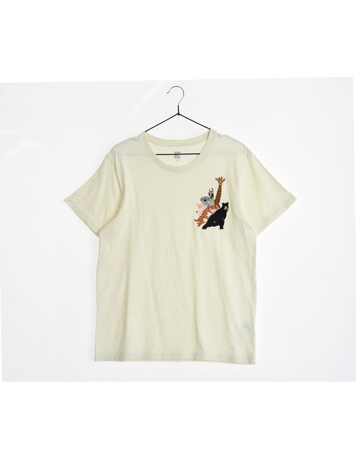 GRANIPH 동물 패치 티셔츠/WOMAN L